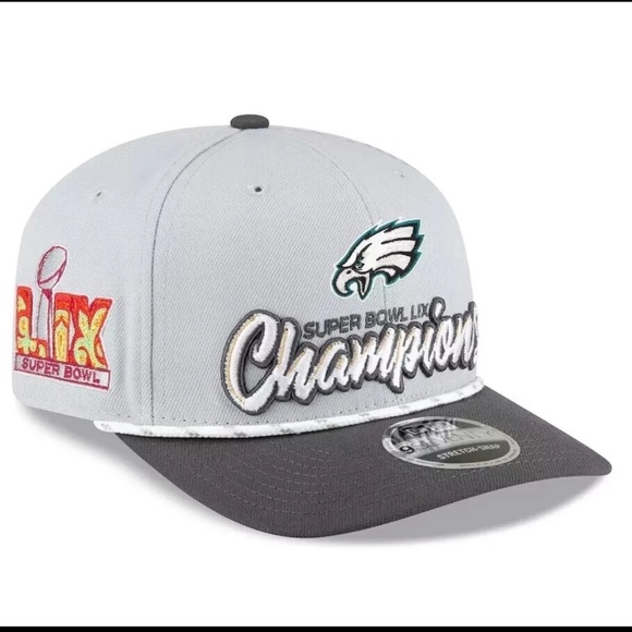 NEW Philadelphia Eagles Era Super Bowl 59 LIX Champions 9SEVENTY Hat Gray OS - Picture 9 of 9